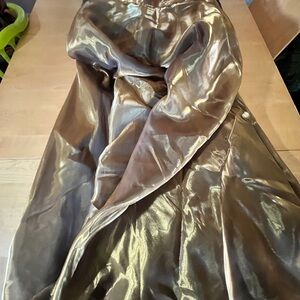 Elegant Gold Satin Skirt